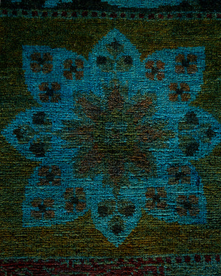 Contemporary Fine Vibrance Orange Wool Area Rug - 5' 3" x 9' 10"
