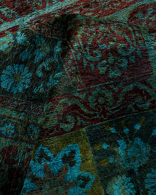 Contemporary Fine Vibrance Orange Wool Area Rug - 5' 3" x 9' 10"