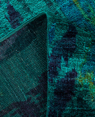 Overdyed One-of-a-Kind Wool Green Square Area Rug 11' 9" x 12' 1"