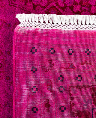 Contemporary Overdyed Wool Hand Knotted Purple Area Rug 8' 2" x 10' 3"