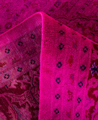 Contemporary Overdyed Wool Hand Knotted Purple Area Rug 8' 2" x 10' 3"
