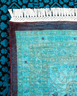 Contemporary Hand-Knotted Overdyed Blue Area Rug 8' 1" x 10' 5"
