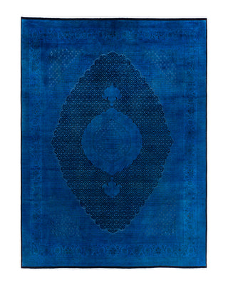 Fine Vibrance, One-of-a-Kind Hand-Knotted Area Rug  - Blue, 9' 1" x 12' 2"