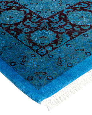Contemporary Fine Vibrance Blue Wool Area Rug - 10' 1" x 14' 3"