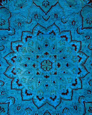 Contemporary Fine Vibrance Blue Wool Area Rug - 10' 1" x 14' 3"