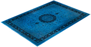 Contemporary Fine Vibrance Blue Wool Area Rug - 10' 1" x 14' 3"