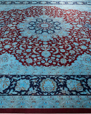 Contemporary Fine Vibrance Red Wool Area Rug - 10' 3" x 14' 4"