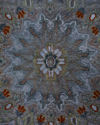 Contemporary Fine Vibrance Gray Wool Area Rug - 10' 1" x 14' 4"