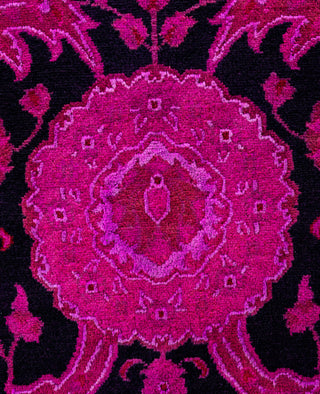 Contemporary Overdyed Wool Hand Knotted Pink Area Rug 8' 2" x 10' 4"