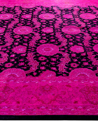 Contemporary Overdyed Wool Hand Knotted Pink Area Rug 8' 2" x 10' 4"