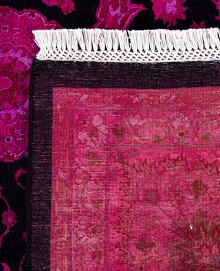 Contemporary Overdyed Wool Hand Knotted Pink Area Rug 8' 2" x 10' 4"
