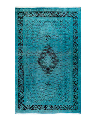 Modern Fine Vibrance Blue Area Rug 6' 0" x 9' 5"