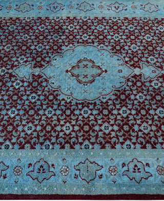 Contemporary Overdyed Wool Hand Knotted Red Area Rug 3' 3" x 5' 4"