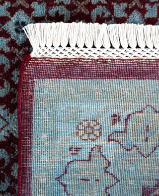 Contemporary Overdyed Wool Hand Knotted Red Area Rug 3' 3" x 5' 4"