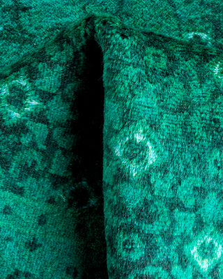 Contemporary Hand Knotted Overdyed Green Area Rug 3' 2" x 5' 3"