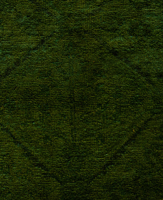 Contemporary Overdyed Wool Hand Knotted Green Area Rug 5' 3" x 7' 8"