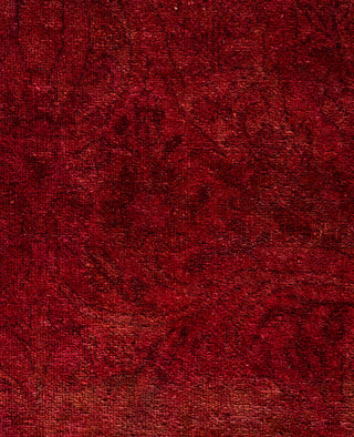 Contemporary Overdyed Wool Hand Knotted Red Area Rug 5' 0" x 7' 1"