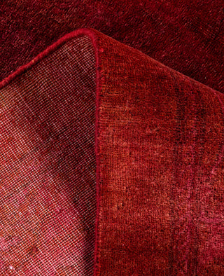 Contemporary Overdyed Wool Hand Knotted Red Area Rug 5' 0" x 7' 1"