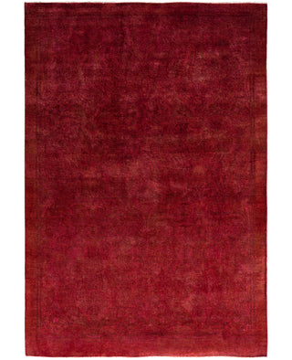 Contemporary Overdyed Wool Hand Knotted Red Area Rug 5' 0" x 7' 1"