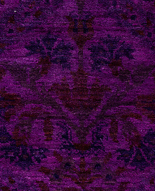 Contemporary Overdyed Wool Hand Knotted Blue Area Rug 4' 4" x 6' 1"