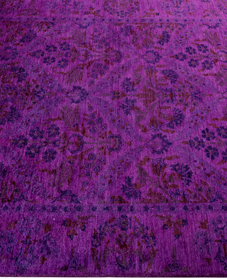 Contemporary Overdyed Wool Hand Knotted Blue Area Rug 4' 4" x 6' 1"