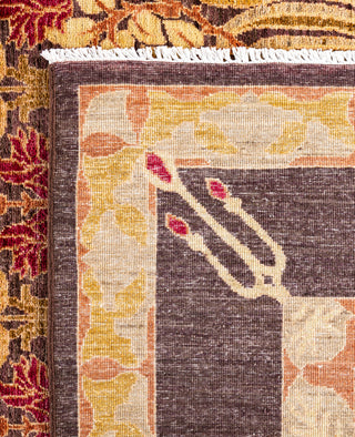 Eclectic, One-of-a-Kind Hand-Knotted Area Rug  - Brown, 9' 10" x 13' 10"