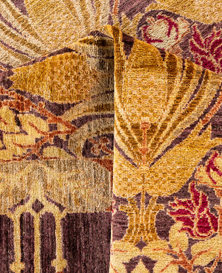 Eclectic, One-of-a-Kind Hand-Knotted Area Rug  - Brown, 9' 10" x 13' 10"