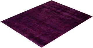 Modern Overdyed Hand Knotted Wool Purple Area Rug 8' 1" x 10' 0"