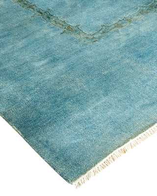 Contemporary Hand Knotted  Blue Area Rug 8' 10" x 12' 1"