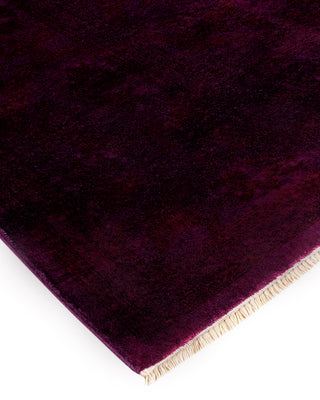 Modern Overdyed Hand Knotted Wool Purple Area Rug 8' 3" x 10' 2"