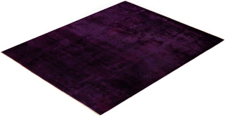 Modern Overdyed Hand Knotted Wool Purple Area Rug 8' 3" x 10' 2"