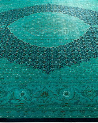Fine Vibrance, One-of-a-Kind Hand-Knotted Area Rug  - Blue, 8' 2" x 10' 5"