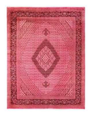 Contemporary Fine Vibrance Pink Wool Area Rug 8' 1" x 10' 5"