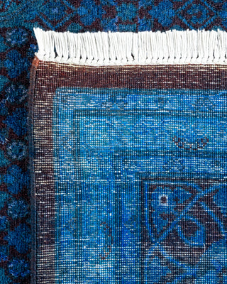 Contemporary Fine Vibrance Blue Wool Area Rug - 8' 2" x 10' 5"