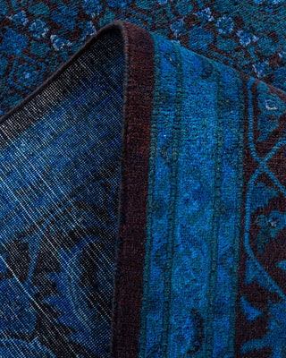 Contemporary Fine Vibrance Blue Wool Area Rug - 8' 2" x 10' 5"