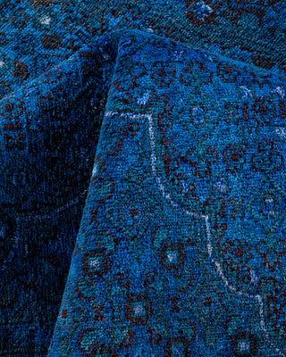 Contemporary Fine Vibrance Blue Wool Area Rug - 8' 2" x 10' 5"