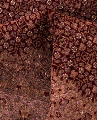 Overdyed One-of-a-Kind Wool Red Area Rug 6' 2" x 9' 5"