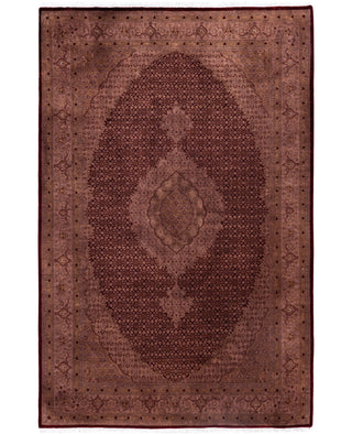 Overdyed One-of-a-Kind Wool Red Area Rug 6' 2" x 9' 5"