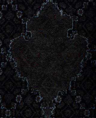 Contemporary Overdyed Wool Hand Knotted Black Area Rug 5' 7" x 10' 0"