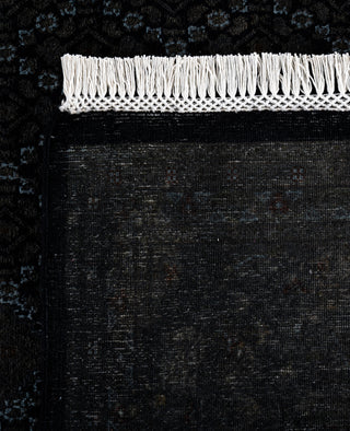 Contemporary Overdyed Wool Hand Knotted Black Area Rug 5' 7" x 10' 0"