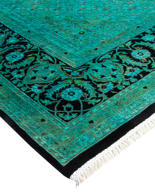 Contemporary Fine Vibrance Blue Wool Area Rug - 8' 0" x 10' 5"