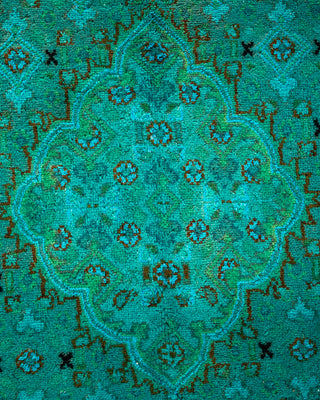 Contemporary Fine Vibrance Blue Wool Area Rug - 8' 0" x 10' 5"