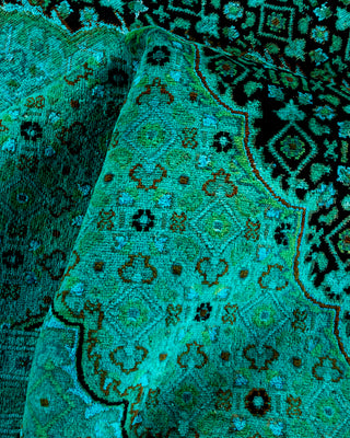 Contemporary Fine Vibrance Blue Wool Area Rug - 8' 0" x 10' 5"