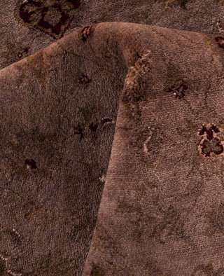 Overdyed Hand-Knotted Wool Modern-Contemporary Brown Area Rug 6' 1" x 9' 3"