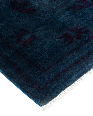 Modern Overdyed Hand Knotted Wool Navy Area Rug 8' 0" x 10' 0"