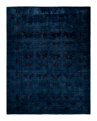Contemporary Fine Vibrance Navy Wool Area Rug 8' 0" x 10' 0"