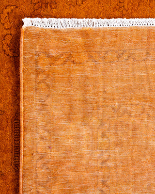 Overdyed Hand-Knotted Orange Area Rug 12' 4" x 17' 5"