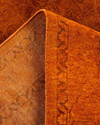 Overdyed Hand-Knotted Orange Area Rug 12' 4" x 17' 5"