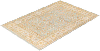 Traditional Hand Knotted Light Blue Area Rug 4' 6" x 6' 9"