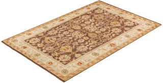 Traditional Hand Knotted Gray Area Rug 4' 1" x 6' 2"